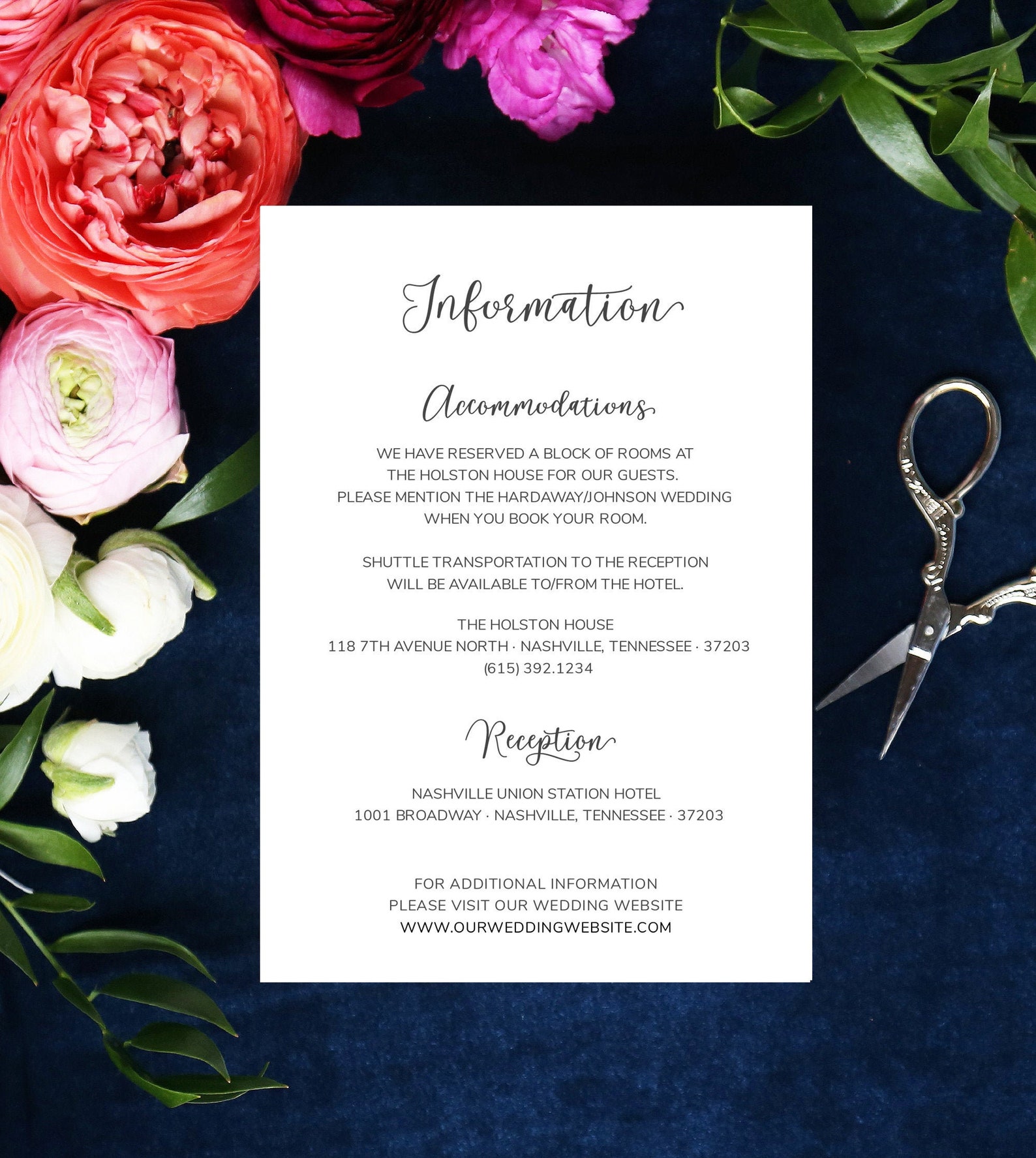 Calligraphy Wedding Invitation Printable Template/calligraphy Wedding ...