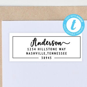 Custom Printable Return Address Label Template Digital Download, Print At Home Instant Download Mailing Sticker, NP116