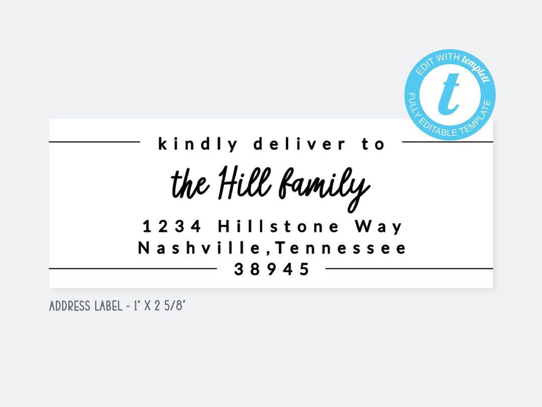 Personalized DIY Address Labels, Recipient Avery Address Mailing Label