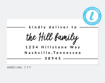 Etiquetas de dirección personalizadas/Etiquetas de dirección para destinatarios/Etiquetas de dirección imprimibles para bricolaje/Plantilla de etiquetas de dirección para fiestas/NP147