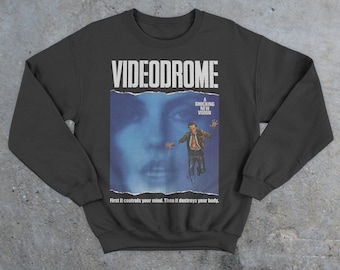 Videodrome 1983 Sci-Fi Horror Movie Crewneck Sweatshirt, 80s Horror Shirt, David Cronenberg, Debbie Harry, Blondie, Nightbreed, Dead Ringers