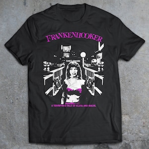 Maglietta film horror Frankenhooker 1990, maglietta horror anni '80, Lost Boys, Basket case, Night of the Demons, Toxic Avenger, Videodrome, Creepshow