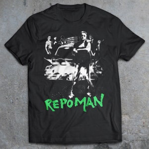 Repo Man 1984 Cult Punk Movie T-Shirt, 80s Punk Movie shirt, Suburbia, SLC Punk, Sid & Nancy, Fabulous Stains, Breaking Glass, Circle Jerks