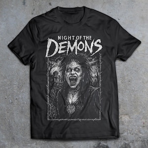 Night of the Demons 80s Horror Movie Shirt. Lost Boys, Terrifier, Creepshow, Return of the living Dead, Re-Animator, Fright Night, Vamp