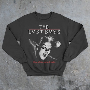 The Lost Boys 1987 Horror Crewneck Sweatshirt, 80&#39;s Horror Shirt, Near Dark, Fright Night,Werewolf London, Creepshow, Nightmare Elm Street