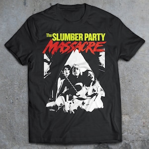 Maglietta Slumber Party Massacre 1982, Maglietta horror anni &#39;80, Ragazzi perduti, Campeggio estivo, Venerdì 13, Massacro della confraternita, The Prowler