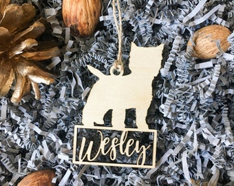 Personalized Dog Ornament, West Highland Terrier Ornament, Dog Christmas Ornament, Westie Dog Ornament