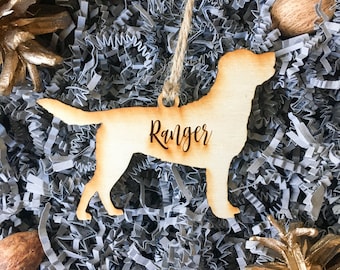 Personalized Dog Ornament, Labrador Retriever Ornament, Dog Christmas Ornament, Engraved Ornament