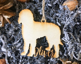 Personalized Dog Ornament, Golden Labradoodle Ornament, Dog Christmas Ornament, Laser Cut Ornament, Goldendoodle