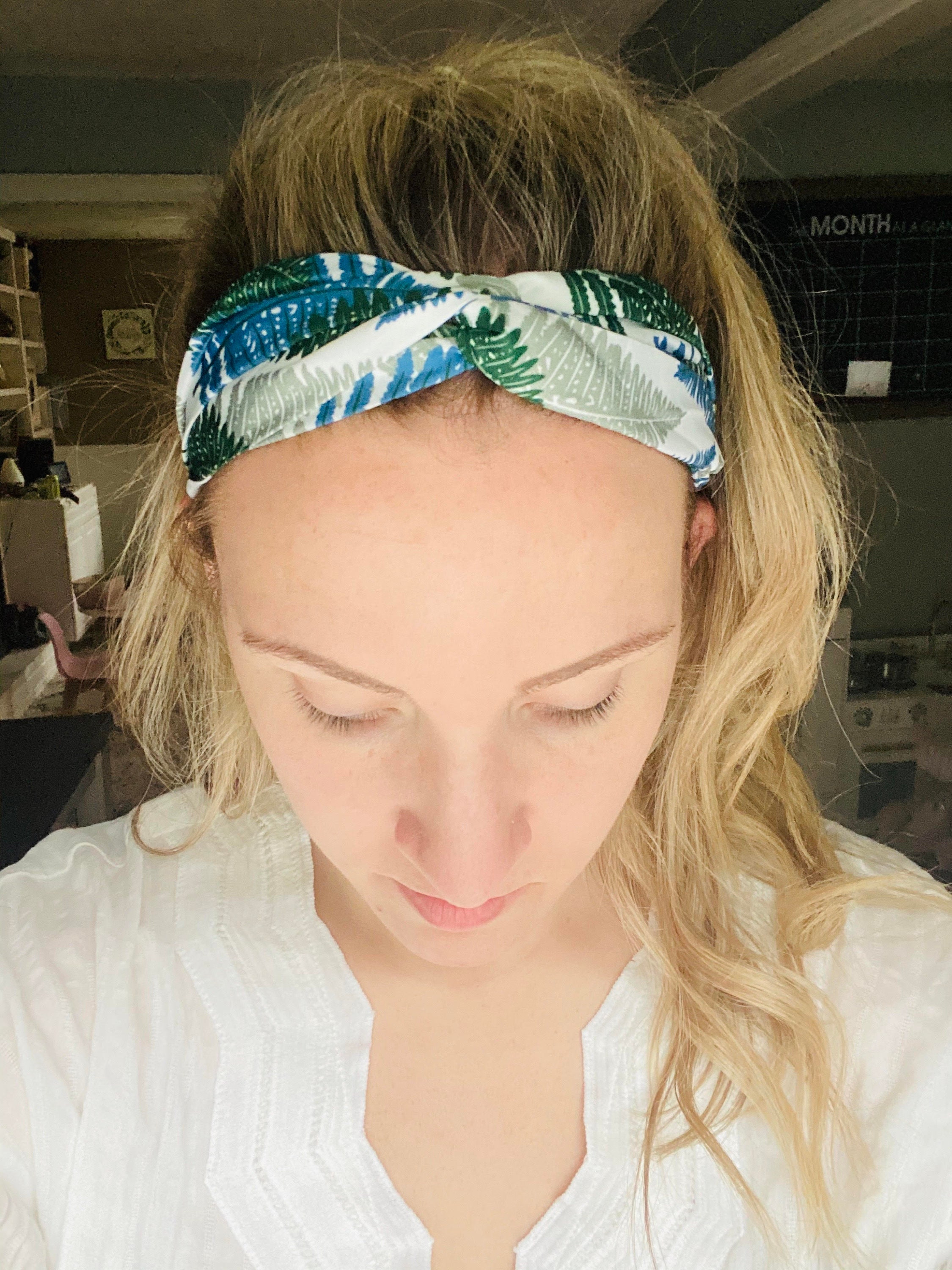 Tropical Leaves Headband for Women Boho Turban Headbands | Etsy