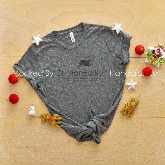 Christmas Mockup Bella Canvas Shirt Grey Christmas Mockup Bella Canvas Shirt Grey