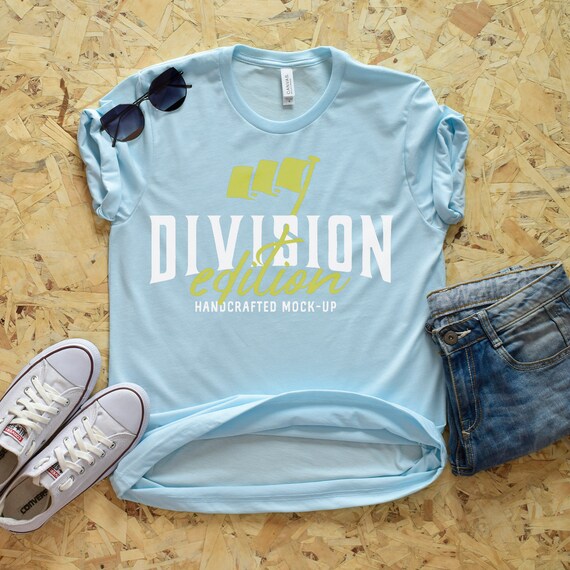 Shirt Mockup Bella Canvas 3001 Shirt Heather Ice