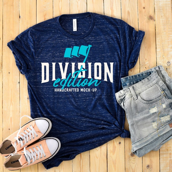 Shirt Mockup Bella Canvas 3650 Navy Marble