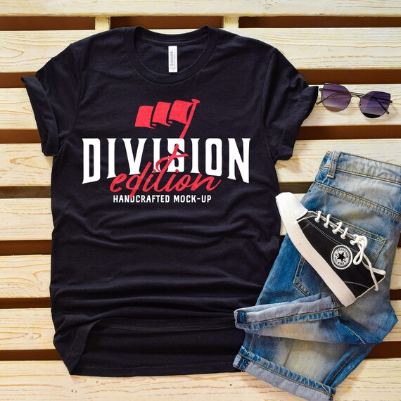 Shirt Mockup Bella  Canvas 3413 Black