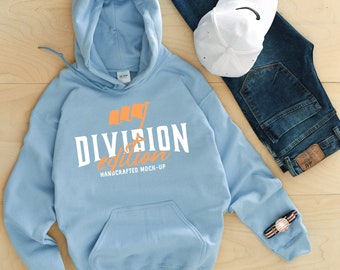 gildan hoodie light blue