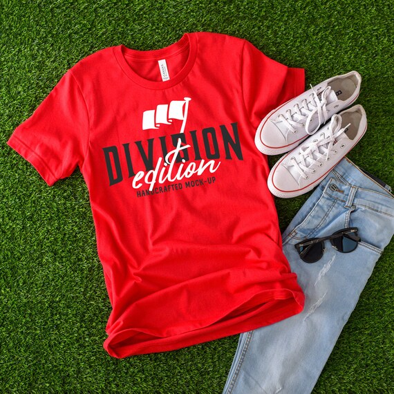 Shirt Mockup Bella Canvas 3001 Shirt Red