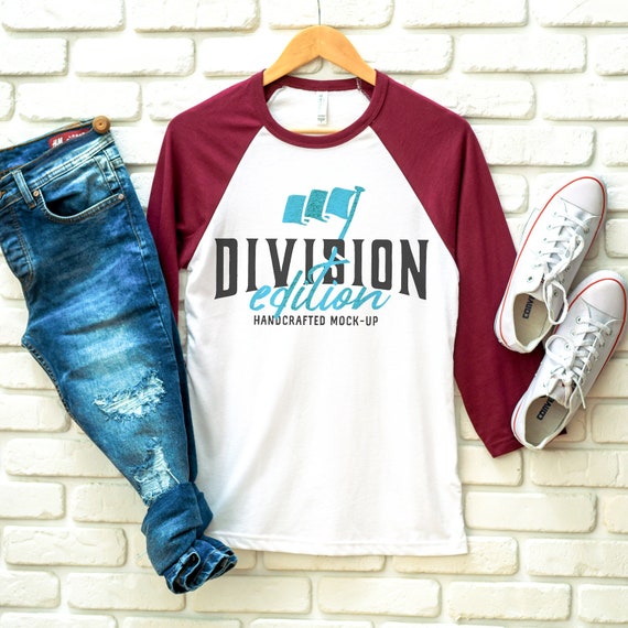 Free Fall Mockup Bella Canvas 3200 Raglan (PSD) Download
