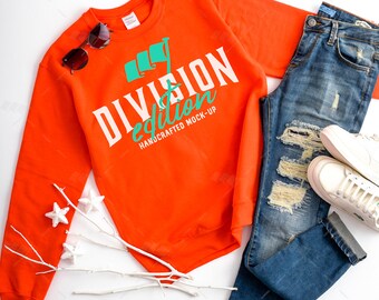 Download Fall mockup - Gildan - Heavy Blend Crewneck Sweatshirt ...