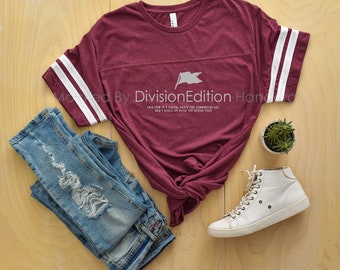 Download Free Shirt Mockup Lat Adult Football Fine Jersey Tee 6937 Flat PSD Mockup Template