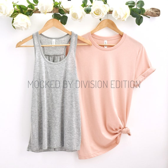 Couple Mockup Bella Canvas 3001 Shirt 8800 Tank