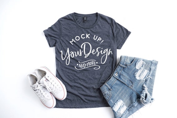 Shirt Mockup Anvil Women S Lightweight Ringspun Etsy