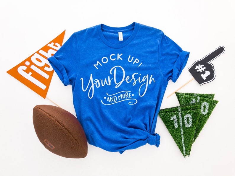 Download Bella Canvas 3001 Royal Football Mockup Unisex Jersey | Etsy