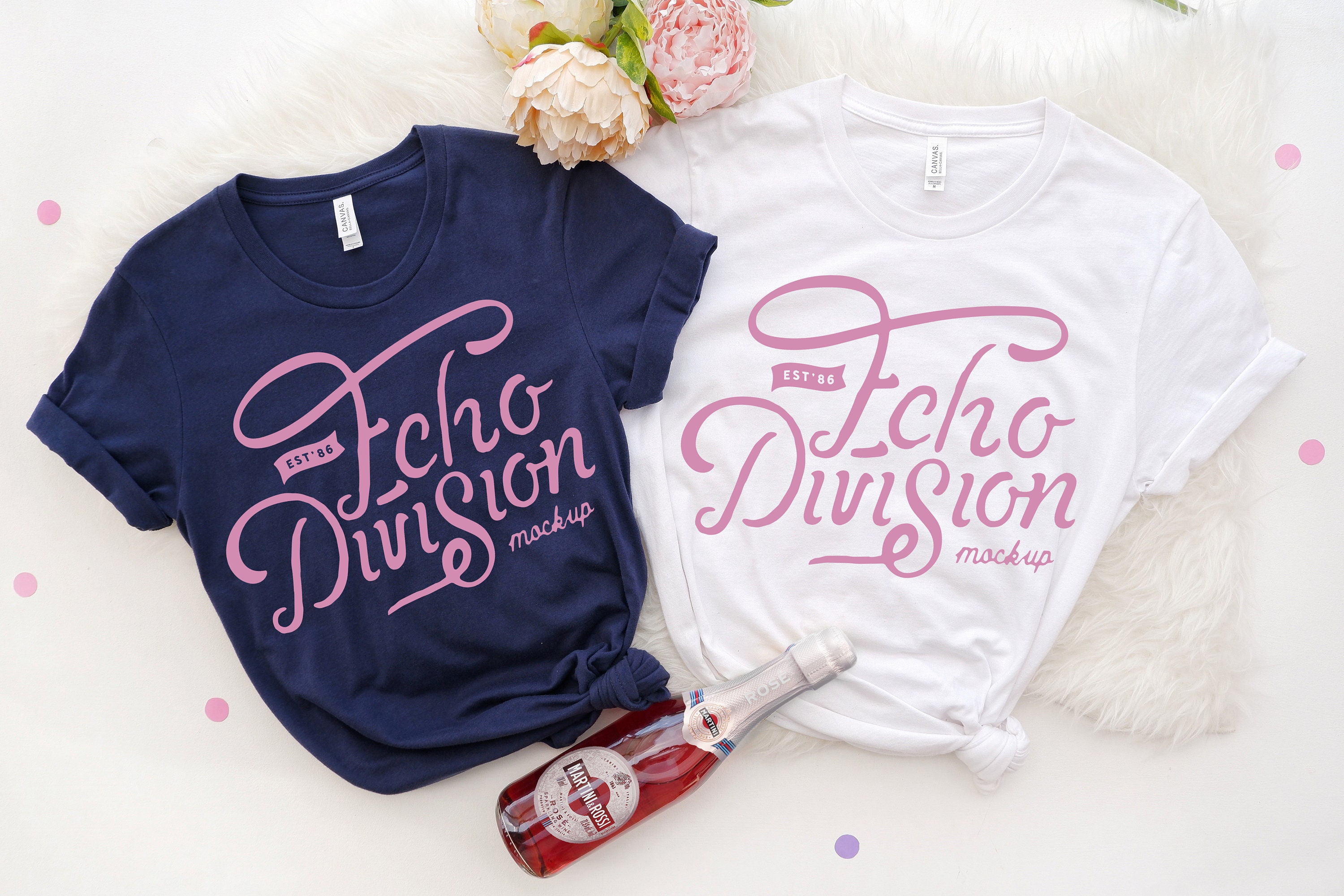 Download Bachelorette Mockup Bella Canvas 3001 Couple Shirt Mockup ...