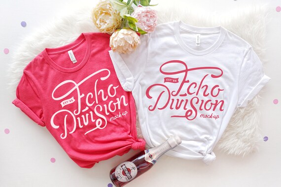 Bachelorette Mockup Bella Canvas 3001 Couple Shirt Mockup Etsy