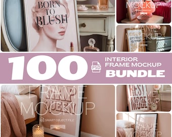 100 Frame Mockups Bundle - Interior PSD Mockup Collection Wall Art