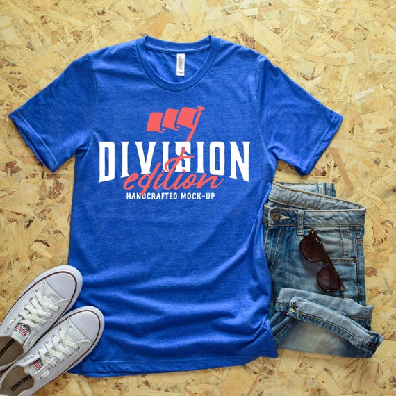 Shirt Mockup Bella Canvas 3001 Shirt Heather True Royal Etsy