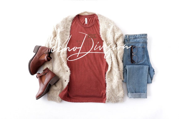 Fall Shirt Mockup Bella Canvas 3413 Clay Triblend T Shirt Etsy