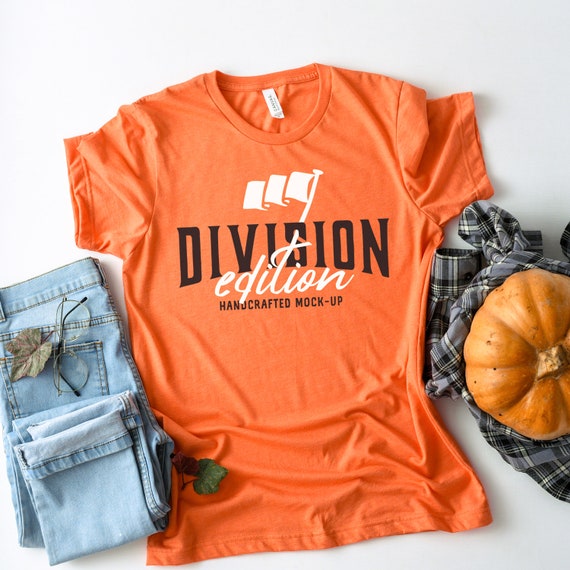 Shirt Mockup Bella Canvas 3001 Heather Orange Mockup Etsy