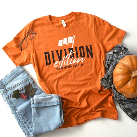 Shirt Mockup Bella Canvas 3001 Burnt Orange Mockup Etsy