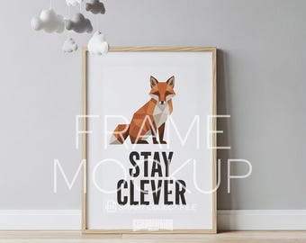 Minimalist Nursery Frame Mockup - PSD Poster Template – DIN A Artwork Mockup Frames