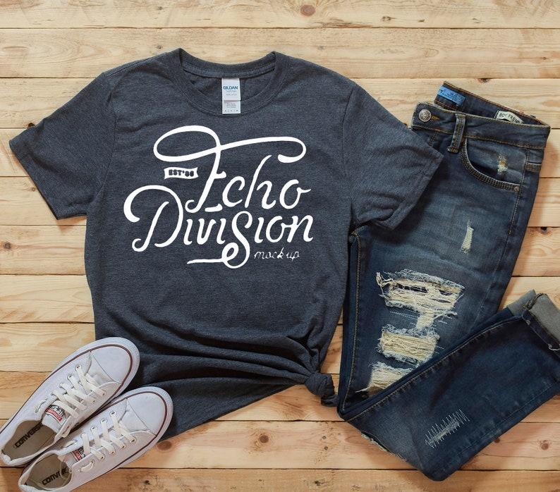 Download Shirt Mockup Gildan Softstyle T-Shirt 64000 Dark Heather | Etsy