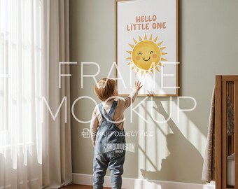 Serene Nursery Frame Mockup - PSD Poster Template – DIN A Artwork Mockup Frames