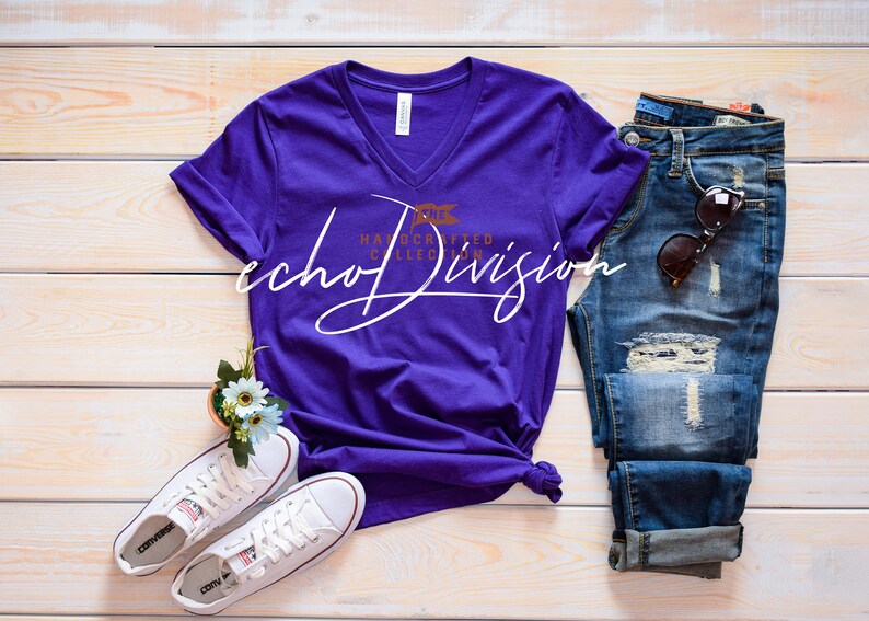 Download Shirt Mockup Bella Canvas 3005 Team Purple Deep Heather | Etsy