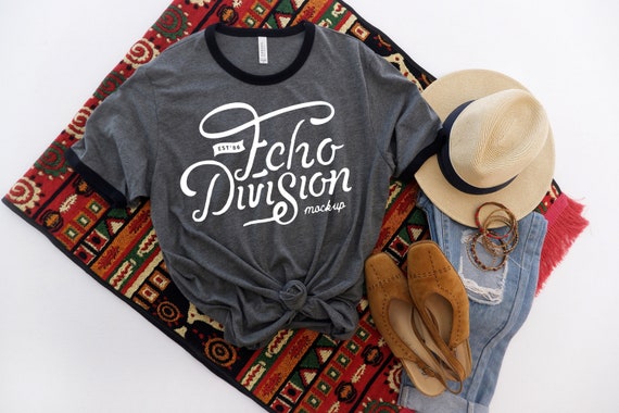 Download Outfit Flat Lay Apparel Photography Bella Canvas 3055 Shirt Mockup Heather Ringer Jersey Tee Art Collectibles Photography Vermontorganics Com