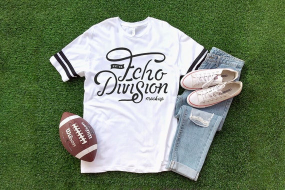 Shirt Mockup Lat Adult Football Fine Jersey Tee 6937 Etsy