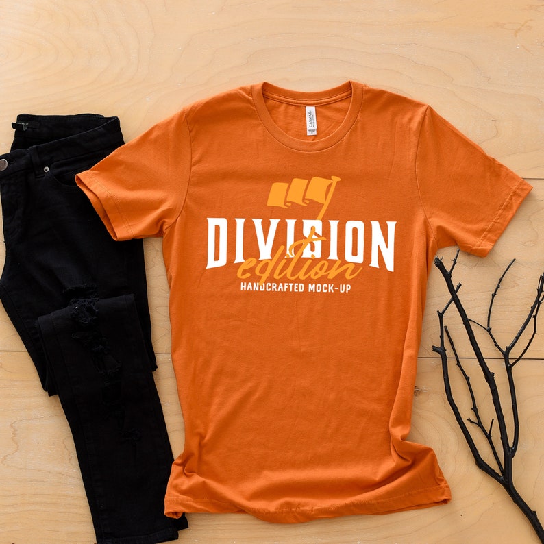 Download Shirt mockup Bella Canvas 3001 Burnt Orange mockup | Etsy