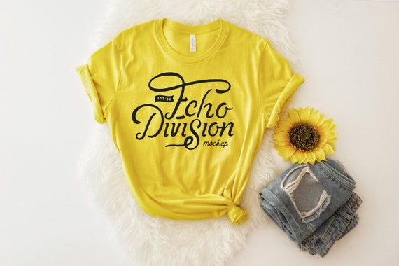 Download Shirt Mockup Bella Canvas 3001 Maize Yellow Shirt Etsy