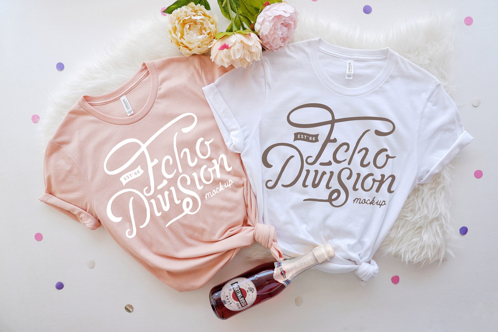 Download Bachelorette Mockup Bella Canvas 3001 Couple Shirt Mockup ...