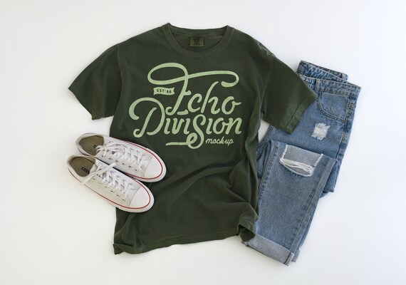Shirt Mockup Comfort Colors Hemp Garment Dyed Etsy