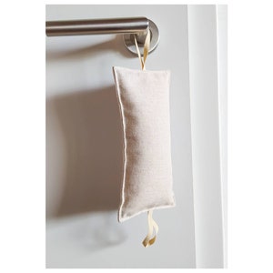 Door stopper door buffer linen look country style stopper made of cotton slam protection draught excluder anti-pinch protection color: natural linen