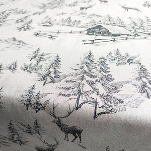 Manta central de alta calidad o mantel XXL rectangular o redondo sencillo decoración de invierno Adviento Navidad mantel navideño grande largo Montaña