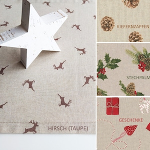 Manta central o mantel XXL de alta calidad en 36 modelos en 22 tamaños, rectangular o redondo, sencillo o: divertida decoración de invierno, Adviento, Navidad