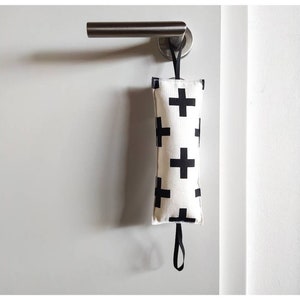 Stylish door stopper door buffer made of cotton fabric stopper bang protection draught excluder anti-pinch protection cross white / colored or black