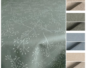 Hochwertige Mitteldecke o. XXL Weihnachtstischdecke schlicht Winterdeko Advent groß lang Farbe: Olivgrün Naturleinen Taupe oder Blau