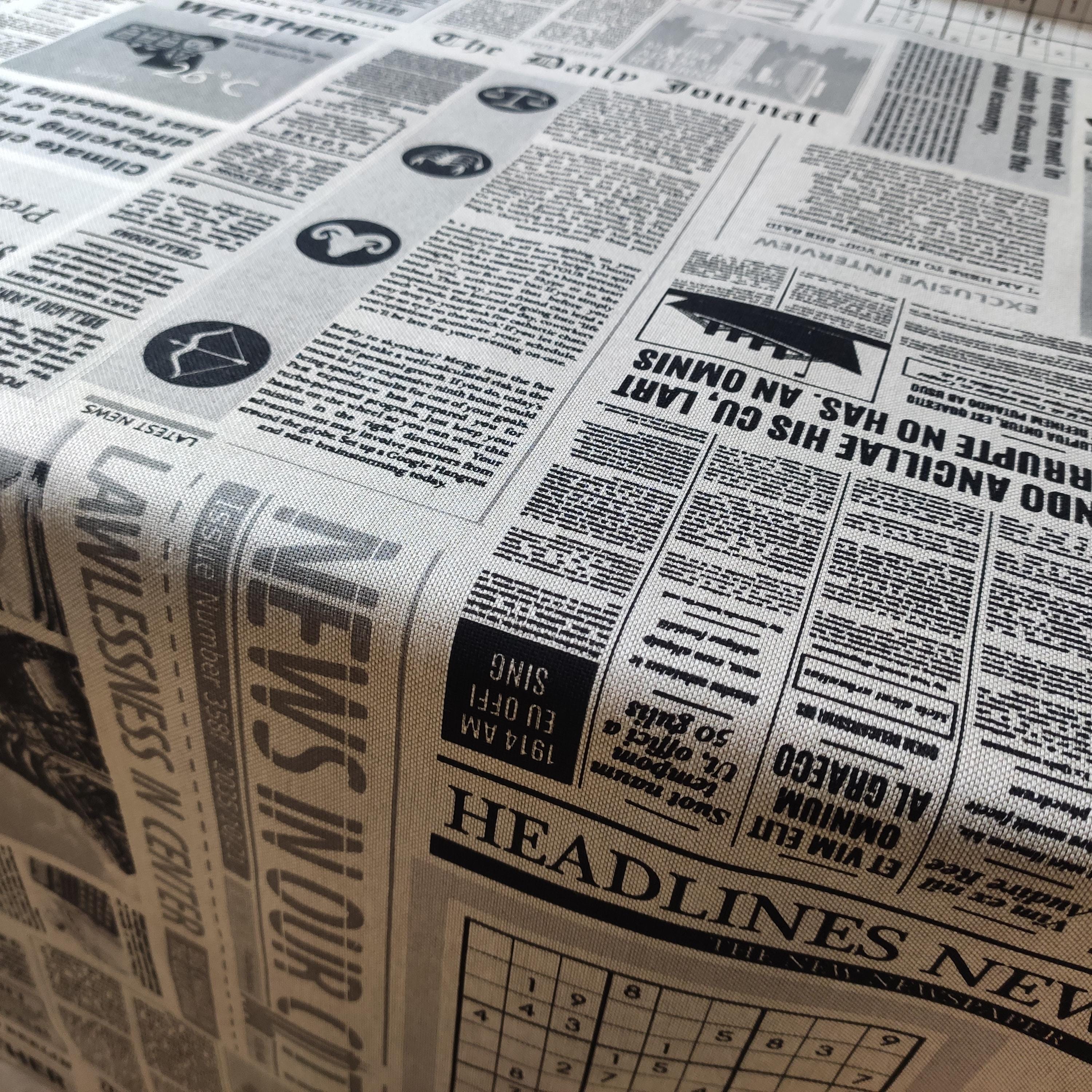 High-quality XXL tablecloth up to 4.50 m long or centerpiece gray / black | Daily Newspaper or Daily Happy Newspaper