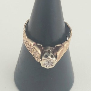 Vintage 9ct Gold and Diamond Solitaire Ring, Mid Century Jewelry | Ring Size UK=J.5 USA=5